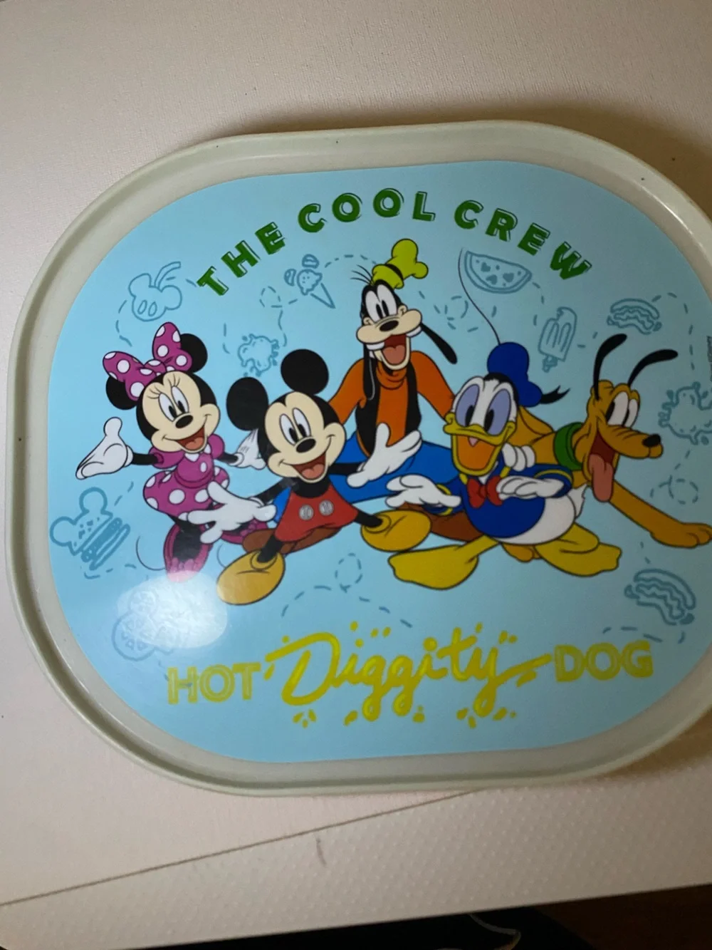 Disney Blue Minnie Mickey Goofy Donald Pluto Family kids plates set